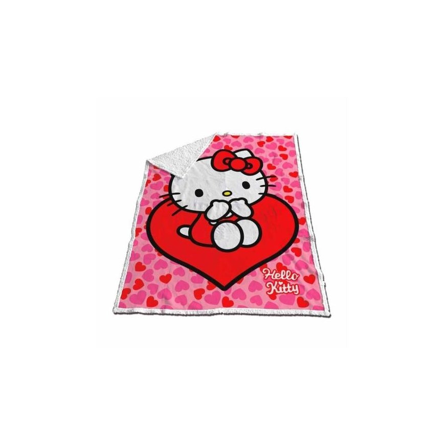 Sanrio Hello Kitty Coral Sherpa Blanket 120x150cm – 2
