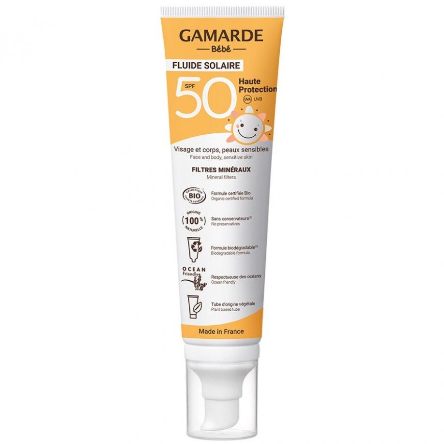 Gamarde, Gamarde, Bio, Sunscreen, Cream, Face & Body, SPF 50, 100 ml