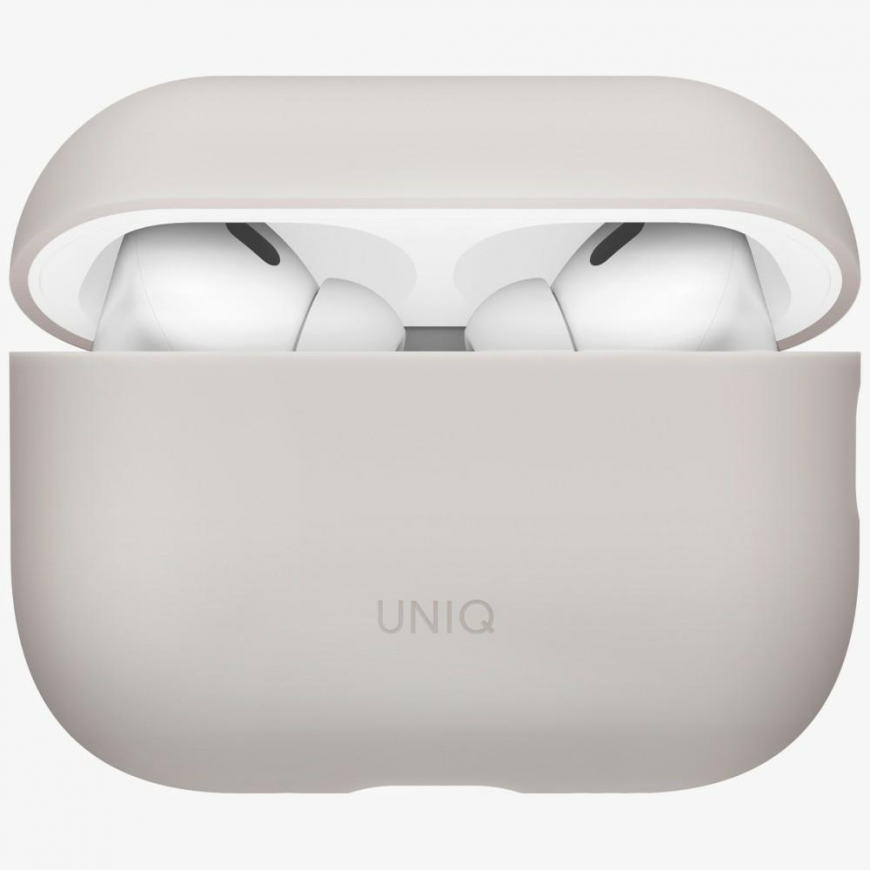 Etui UNIQ Lino do AirPods Pro 3 gen Silicone beżowy – 3