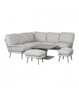Lauko kalusteiden setti Home4You Sato kalusteet MARENDA 4-osaa, harmaa/beige