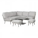 Lauko kalusteiden setti Home4You Sato kalusteet MARENDA 4-osaa, harmaa/beige Lauko kalusteiden setti Home4You Sato kalusteet MARENDA 4-osaa, harmaa/beige