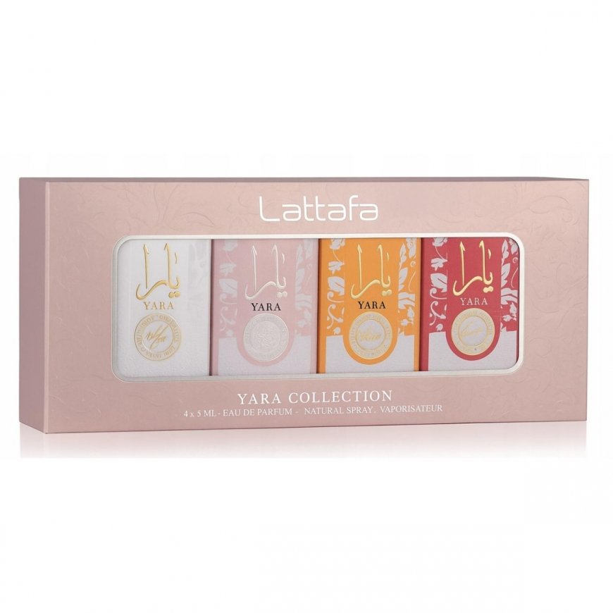 Lattafa Yara Collection Giftset Arabic Perfume Set, 4 x 5 ml
