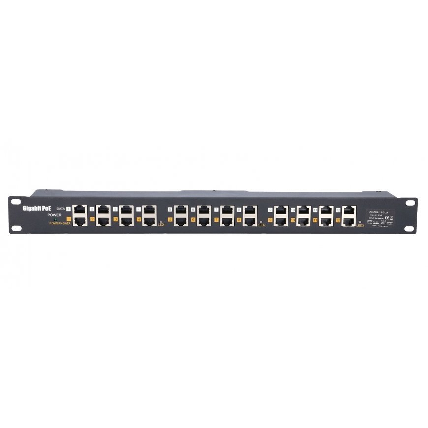 Extralink POE INJECTOR 12 PORT GIGABIT - 1 Gbps - 12-Port Gigabit Ethernet 48 V