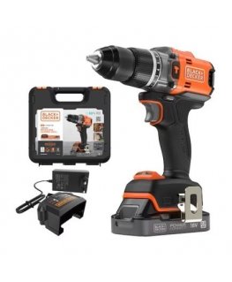 Black & Decker cordless drill/driver, 50Nm, 18V POWERCONNECT, Black & Decker [BLD683D1XK-QW] 2.0Ah, case