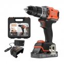 Black & Decker cordless drill/driver, 50Nm, 18V POWERCONNECT, Black & Decker [BLD683D1XK-QW] 2.0Ah, case