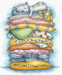 Beldizart Cross-Stitch Kit "Cat Resting" 13.5 x 16 cm SANV-55