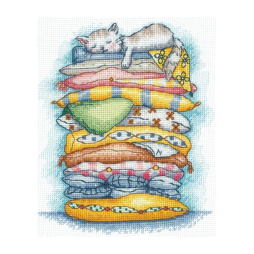 Beldizart Cross-Stitch Kit "Cat Resting" 13.5 x 16 cm SANV-55 – 2