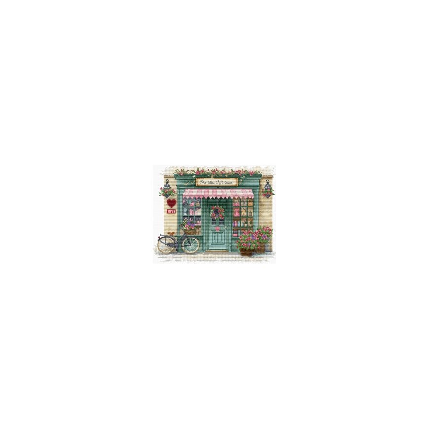 luca S Ristiä -kirjontapaketti "The Little Gift Shop" 26x21 cm SB1429 – 2