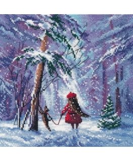 Beldizart Cross-Stitch Kit "Winter Tale" 18 × 18 cm S1663