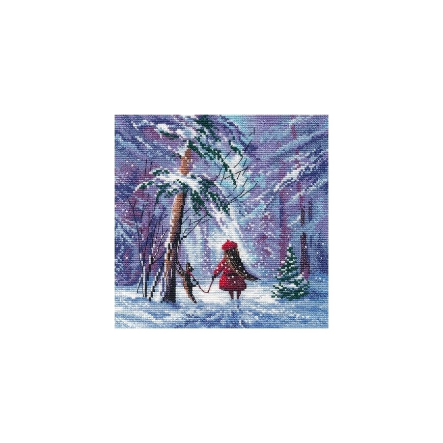 Beldizart Cross-Stitch Kit "Winter Tale" 18 × 18 cm S1663