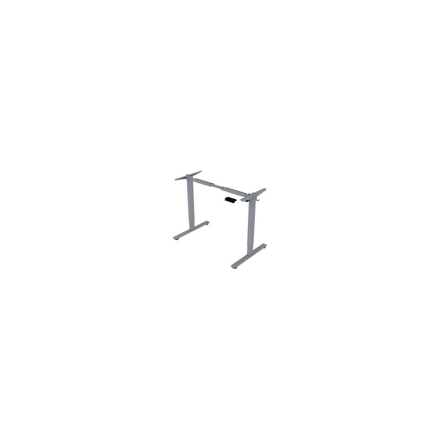Home4You ERGO FIT Table with 1 Motor, Silver Grey