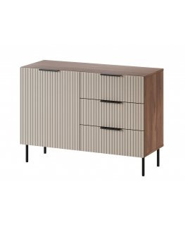 Cama Chest of drawers 2 ALMERA 104x42x75 walnut/cashmere