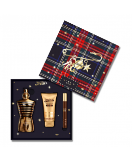 Jean Paul Gaultier Le Male Eliksyras -lahjasetti miehille (EDP hajuvesi, 125 ml + suihkugeeli, 75 ml + EDP hajuvesi, 10 ml)