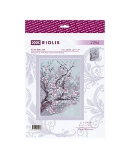 Riolis Cross Stitch Embroidery Kit. "Plum Blossom" 21x30 cm SR2298
