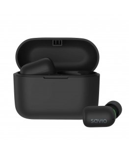 Savio TWS-09 kuulokkeet ja kuulokemikrofoni True Wireless Stereo (TWS) In-ear Puhelut/Musiikki Bluetooth musta