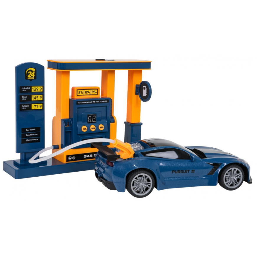 RoGer R/C Vehicle Sports Car with remote control + gas station – 2