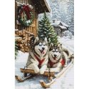 Luca S Cross Stitch Embroidery Set "North Winter Magic" 20 x 30 cm SG722 Luca S Cross Stitch Embroidery Set "North Winter Magic" 20 x 30 cm SG722