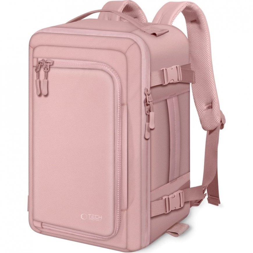 Triton "Tech-Protect Defender S50 Ryanair" and "Wizzair" travel laptop backpack, 20 L, 40 x 20 x 25 cm, dusty pink