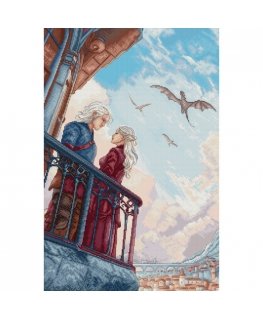 Letistitch ristipistokirjontasarja "Hearts Over Kings" 29 x 43 cm SLETIL9961