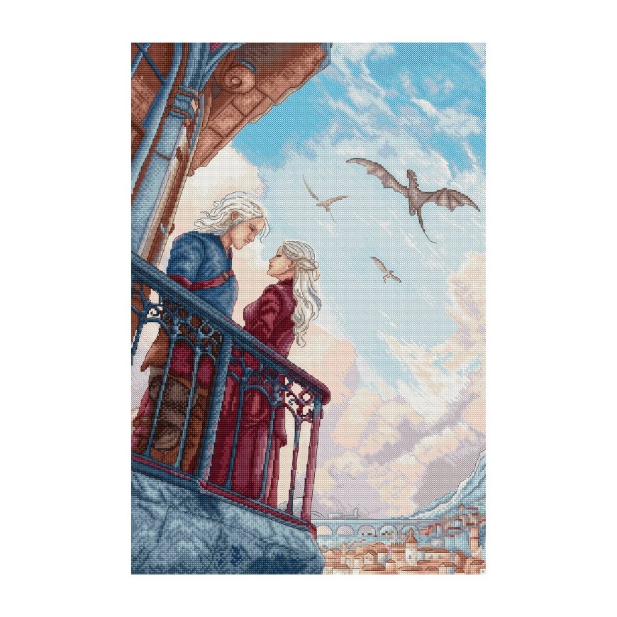 Letistitch Cross Stitch Embroidery Kit "Hearts Over Kings" 29 x 43 cm SLETIL9961