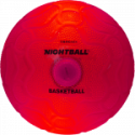 NIGHTBALL TANGLE Pimeästi hehkuva koripallo, 25 cm, punainen NIGHTBALL TANGLE Pimeästi hehkuva koripallo, 25 cm, punainen