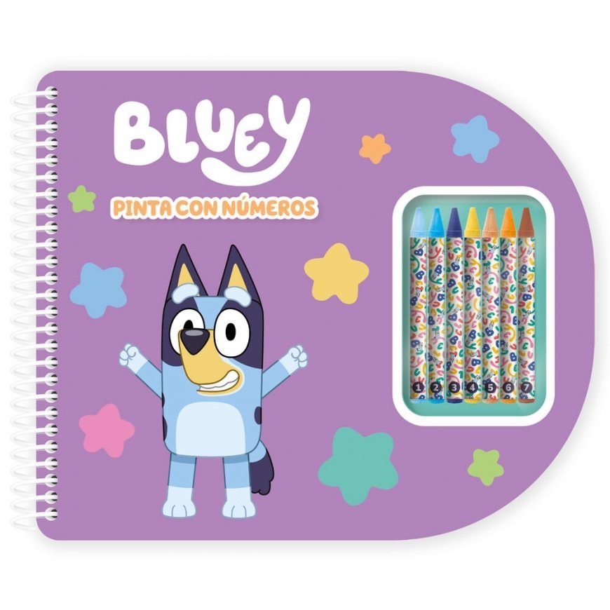 Moose Bluey Paint with Numbers Notebook