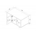 Cama Žurnalinis staliukas ALMA 100x55xh55 kašmyras Cama Žurnalinis staliukas ALMA 100x55xh55 kašmyras