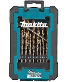 Makita Drill Set 19 pcs (1-10mm) HSS-Co 5% D-67561