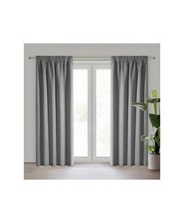 CLASSIC RESTILO aizkars CARLI krēmkrāsā, vienkrāsains, klasiskā, svītraina, materiāla tips - oksforda audums, 140x250