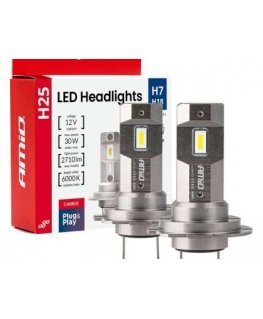 LED-autonvalot H25-sarjaa Canbus H7 H18 12V 30W amio-04712
