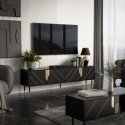 Cama 4D MOUNTAIN TV cabinet 204x40x55 black + gold Cama 4D MOUNTAIN TV cabinet 204x40x55 black + gold