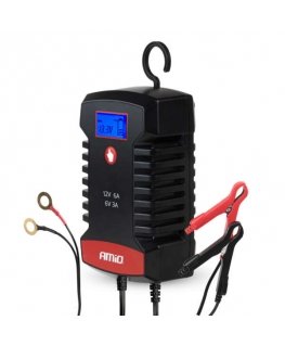 Digital charger AGM gel STD LiFePO4 max 6A 6V 12V Pro Hook AMIO-04532