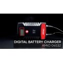 Digitaalinen laturi AGM geeli STD LiFePO4 max 6A 6V 12V Pro Hook AMIO-04532