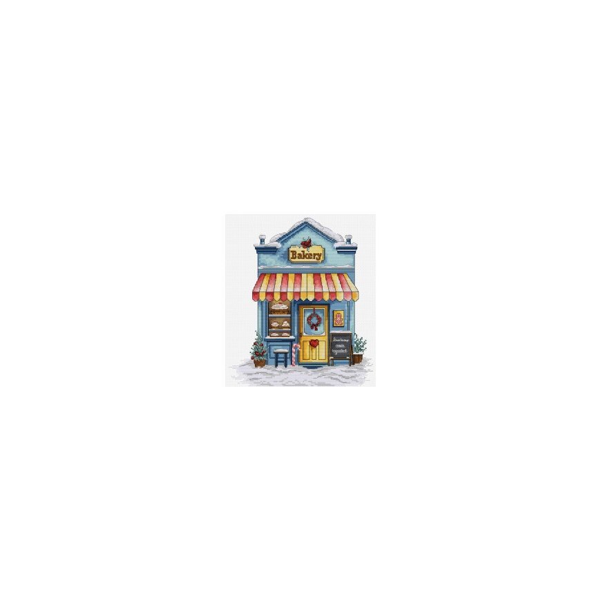 Luca S Embroidery Cross-Stitch Kit "Bakery" 17x20 cm SB1430 – 2
