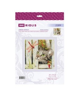 Uab Riolis Kryželiu siuvinējuma komplekts. „Kas tu tāds?“ 20x20 cm SR2289