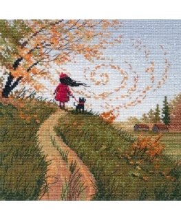 Beldizart Cross-Stitch Kit "Autumn Breeze" 18 × 18 cm S1664