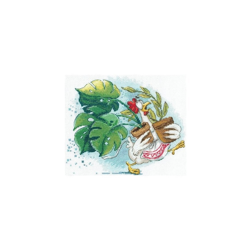 Beldizart Cross-Stitch Kit "Blooming Buzz" 19 x 15.5 cm SANTS-12