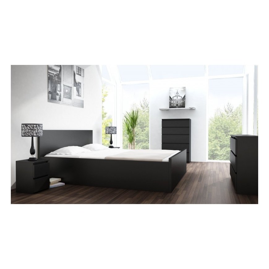 Topeshop M6 120 CZERŃ komoda – 2