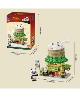 Pantasy Kungfu Panda Mini Street View - Po:n Dumpling Shop -rakennussarja