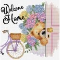 Luca S Embroidery Set "Welcome Home!" 22x22 cm SB1433 Luca S Embroidery Set "Welcome Home!" 22x22 cm SB1433