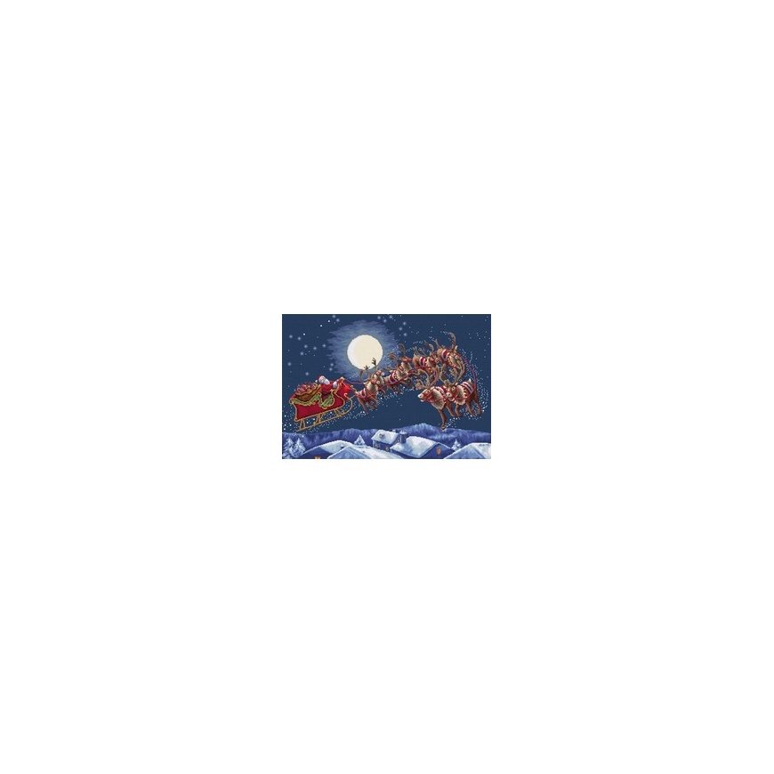 Letistitch ristipistoinen ompelusarja "Jouluillan lento" 51 x 35 cm SLETIL9959 – 2