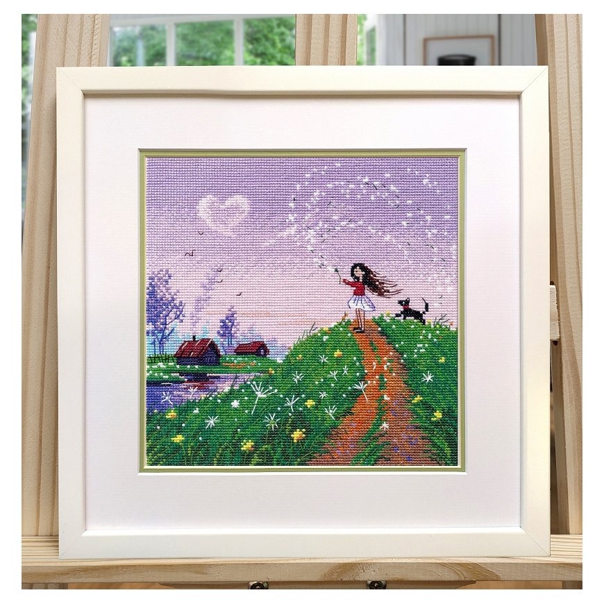 Beldizart Cross Stitch Embroidery Kit "Spring Breeze" 18x18 cm S1675