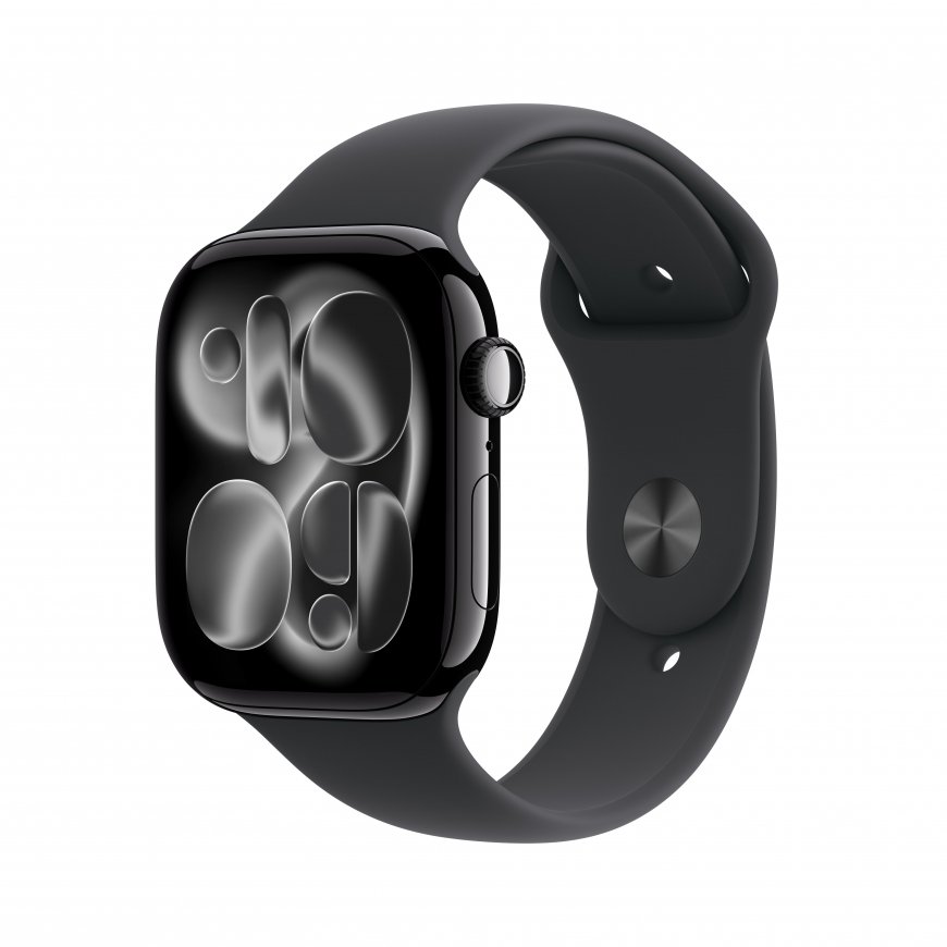 Apple Watch Series 11 OLED 46 mm Цифровой 416 x 496 пикселей Сенсорный экран 5G Черный Wi-Fi GPS (сп