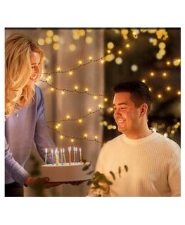 KOOPMAN Christmas Tree Lights, 710 LED Bulbs, White