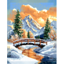 Beldizart Diamond Painting Set with Frame "Stream in Winter Forest" 30x40 cm VA851 Beldizart Diamond Painting Set with Frame "Stream in Winter Forest" 30x40 cm VA851