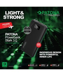 Patona kõrge kvaliteediga väline akumulator „Stark 3.0 PD20W“ 10 000 mAh
