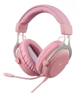 Deltaco Gaming GAM-030-P austiņas un brīvroku komplekts Vadu Speļu USB Type-A Rozā