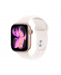 Apple Watch Series 11 OLED 42 mm Digitaalinen 374 x 446 pikseliä Kosketusnäyttö 5G Ruusukulta Wi-Fi GPS (satelliitti)