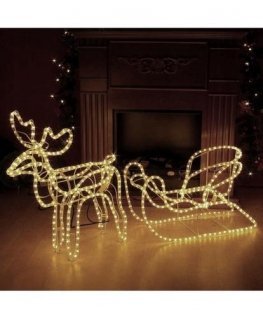 Kalėdų dekoracija Šiaurės elnio dekoracija 120 cm 165 LED