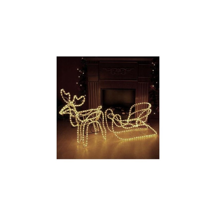 Kalėdų dekoracija Šiaurės elnio dekoracija 120 cm 165 LED